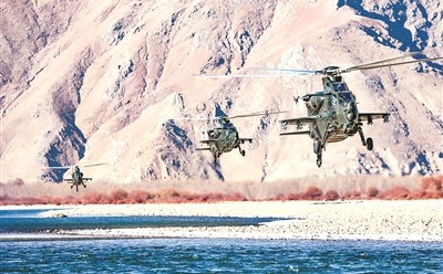 陸軍某旅組織飛行訓(xùn)練